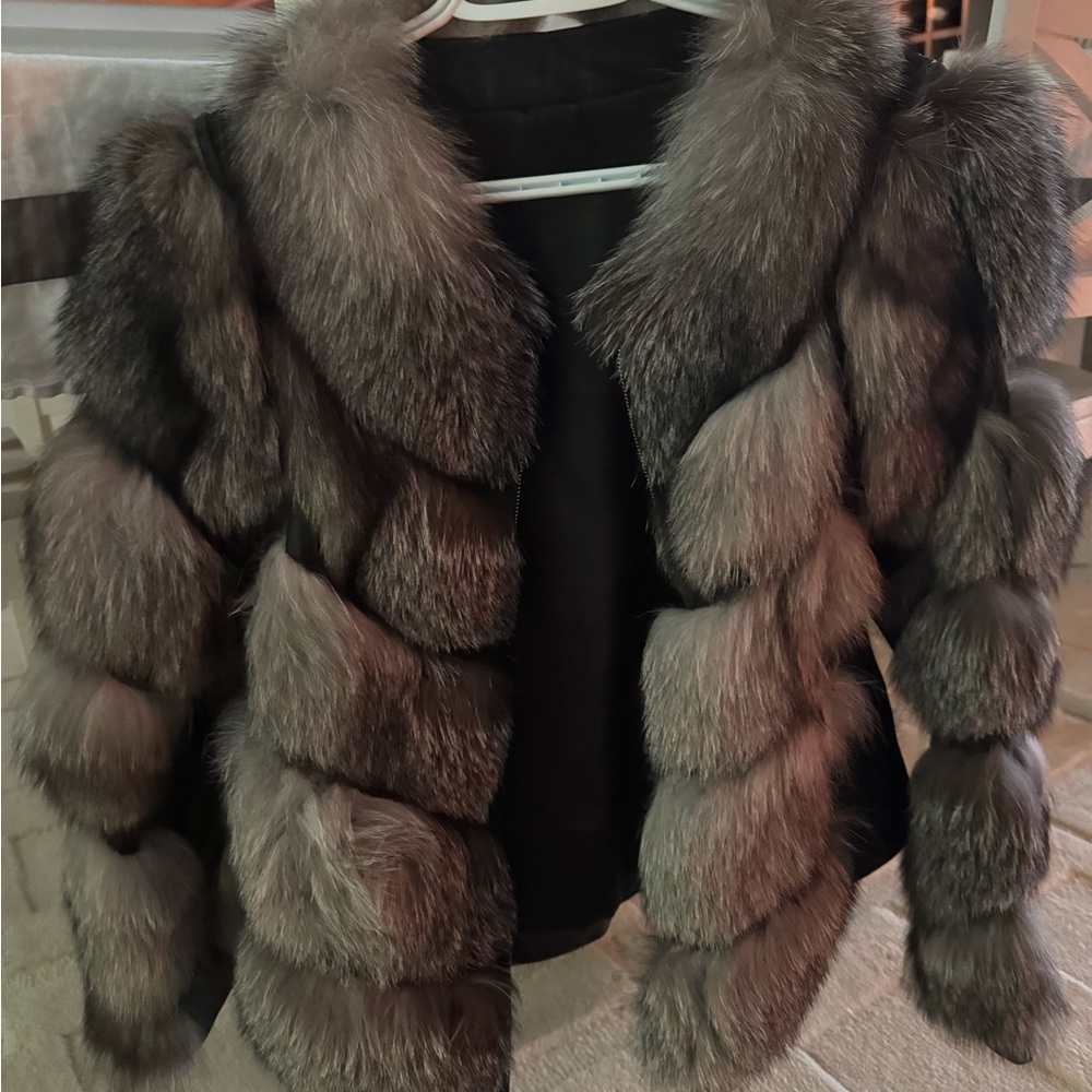 Luxurious Real Mink Fur Women's Jacket - Gray